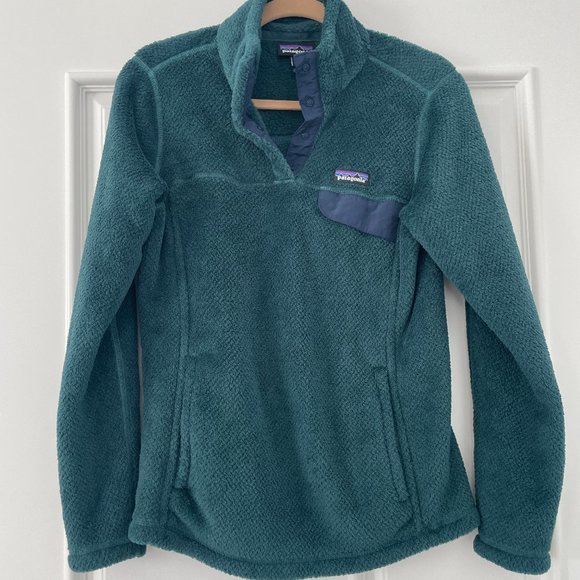 Patagonia Deep Green Fleece Pullover Medium - Picture 1 of 8